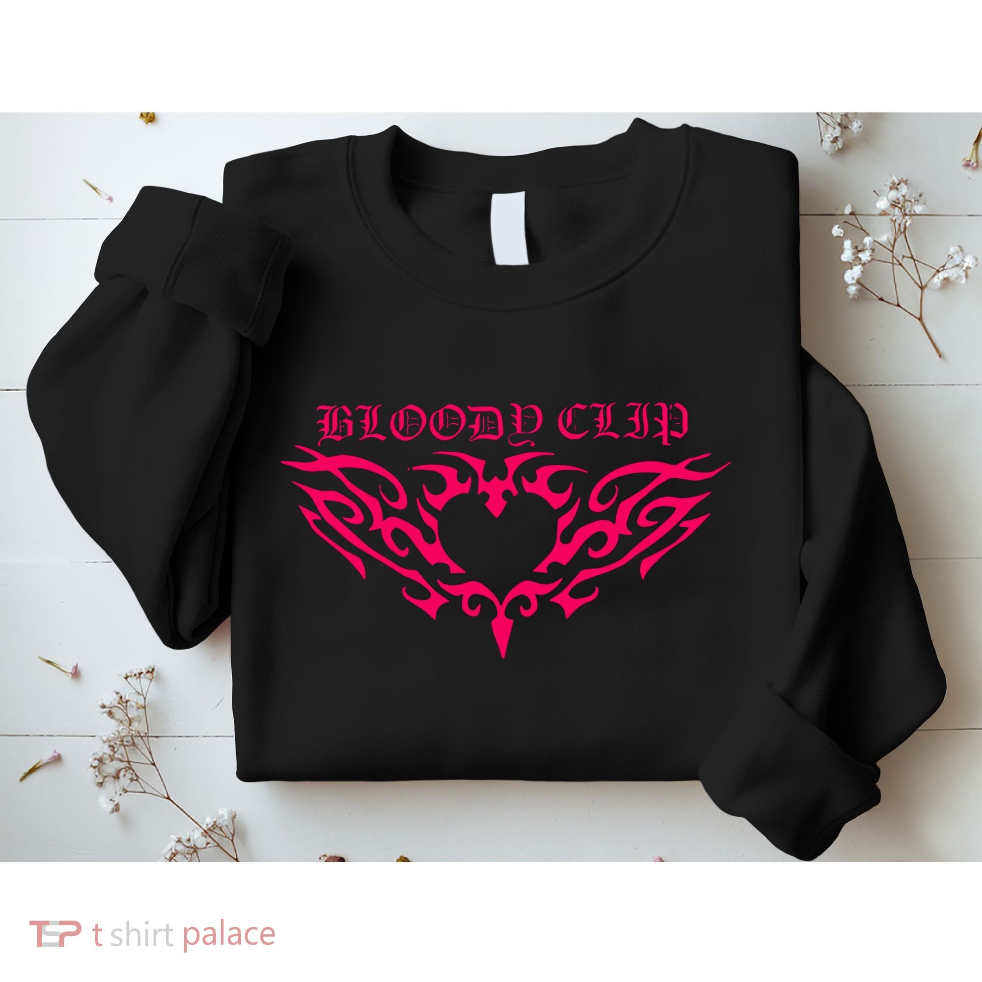 Imnotclip Bloody Clip Heart Sweatshirt