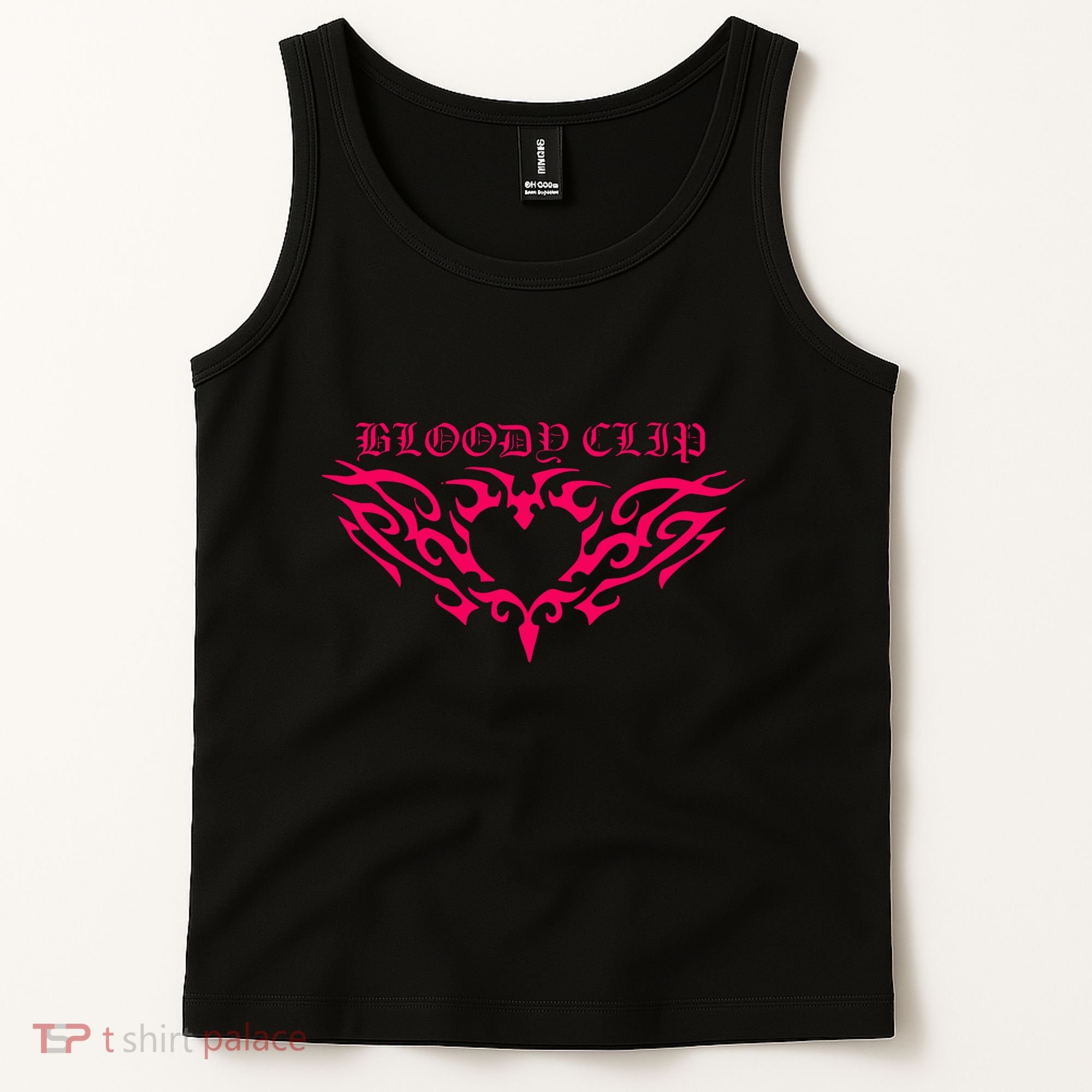 Imnotclip Bloody Clip Heart Tank Top