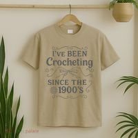 Ive Been Crocheting Since The 1900s Vintage Crochet Humor T-Shirt thumb 2