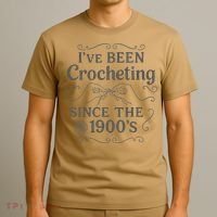 Ive Been Crocheting Since The 1900s Vintage Crochet Humor T-Shirt thumb 3