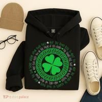 Irish Blessing Celtic Knot 4 Leaf Clover St Patrick's Day Hoodie thumb 4