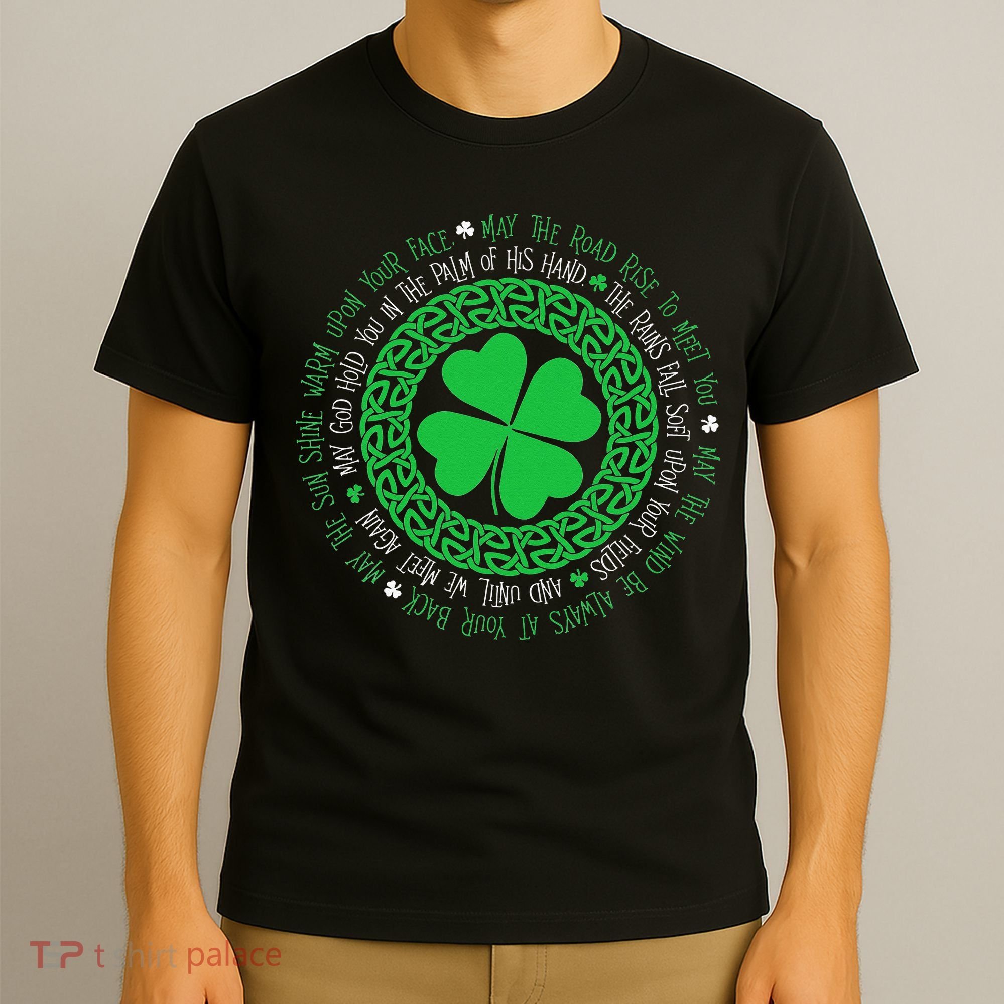Irish Blessing Celtic Knot 4 Leaf Clover St Patrick's Day T-Shirt