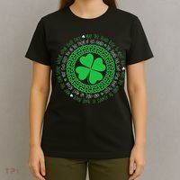 Irish Blessing Celtic Knot 4 Leaf Clover St Patrick's Day T-Shirt thumb 4