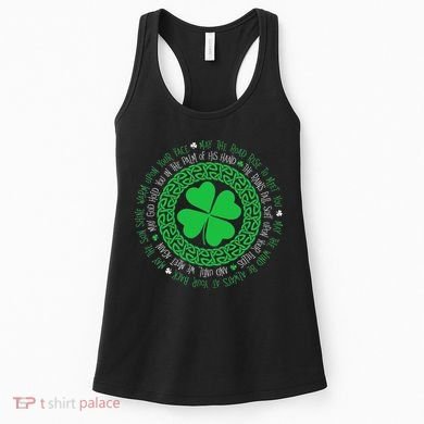 Irish Blessing Celtic Knot 4 Leaf Clover St Patrick's Day Women's Tank Top
