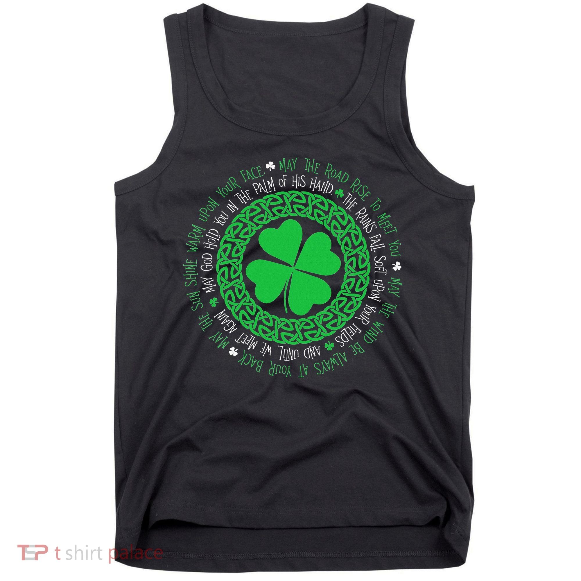 Irish Blessing Celtic Knot 4 Leaf Clover St Patrick's Day Tank Top