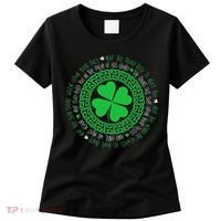 Irish Blessing Celtic Knot 4 Leaf Clover St Patrick's Day Women's T-Shirt thumb 0