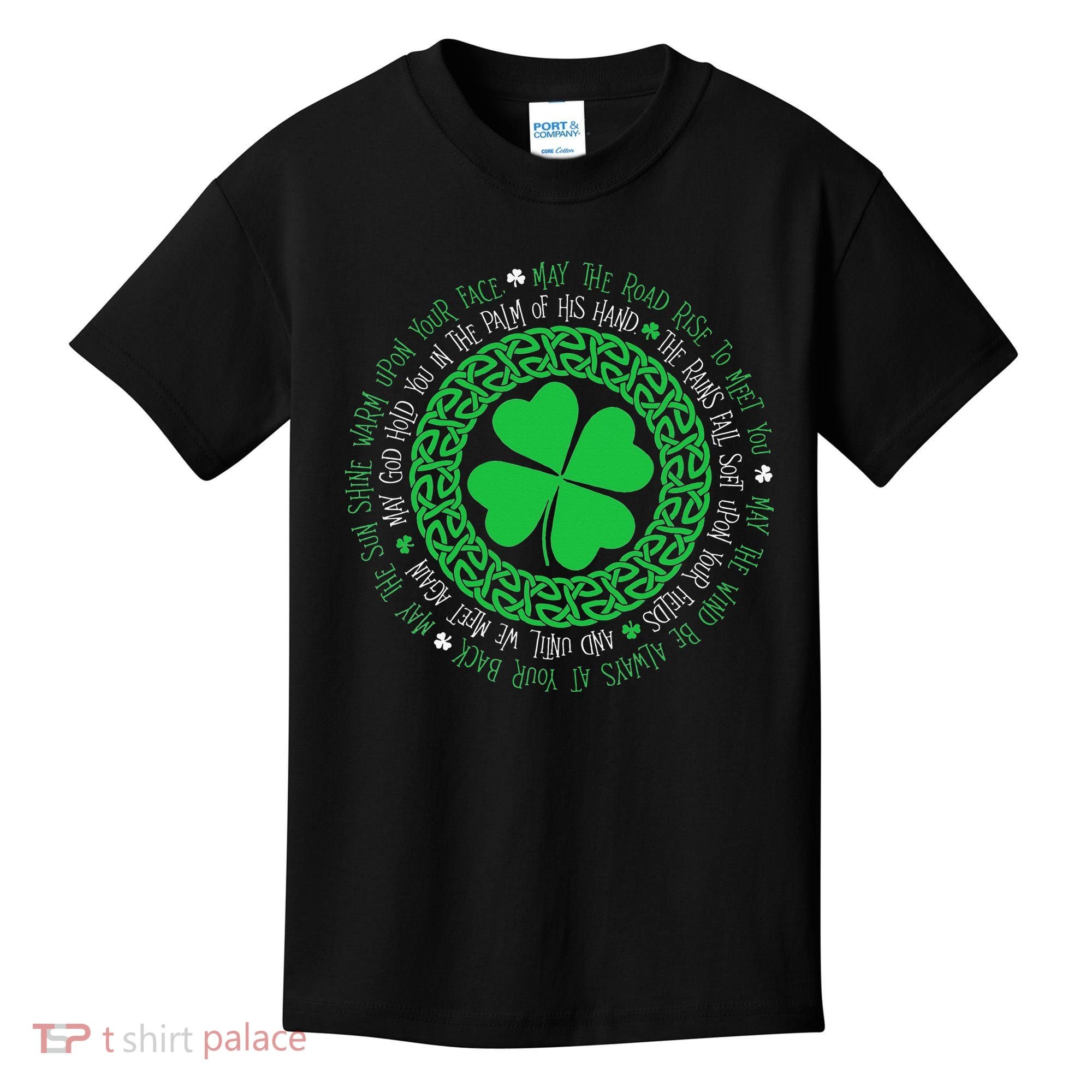 Irish Blessing Celtic Knot 4 Leaf Clover St Patrick's Day Kids T-Shirt