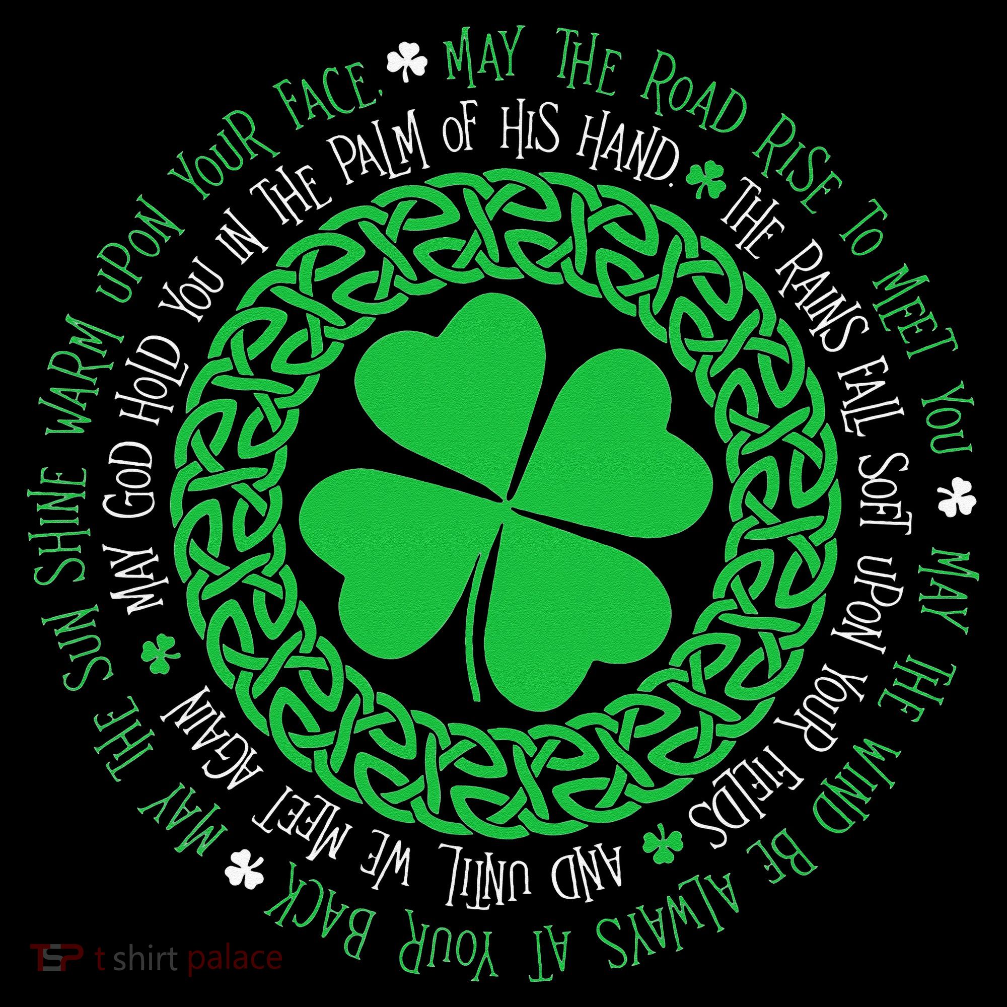Irish Blessing Celtic Knot 4 Leaf Clover St Patrick's Day Tote Bag