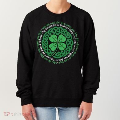 Irish Blessing, Celtic Knot & 4-Leaf Clover Luck Version B Women's Sweatshirt