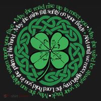 Irish Blessing, Celtic Knot & 4-Leaf Clover Luck Version B Long Sleeve Shirt thumb 2