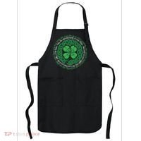 Irish Blessing, Celtic Knot & 4-Leaf Clover Luck Version B Apron thumb 0