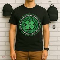 Irish Blessing, Celtic Knot & 4-Leaf Clover Luck Version B T-Shirt thumb 6