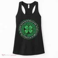 Irish Blessing, Celtic Knot & 4-Leaf Clover Luck Version B Women's Tank Top thumb 0