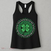 Irish Blessing, Celtic Knot & 4-Leaf Clover Luck Version B Women's Tank Top thumb 3
