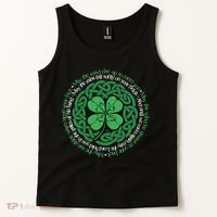 Irish Blessing, Celtic Knot & 4-Leaf Clover Luck Version B Tank Top thumb 2