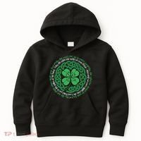 Irish Blessing, Celtic Knot & 4-Leaf Clover Luck Version B Kids Hoodie thumb 0