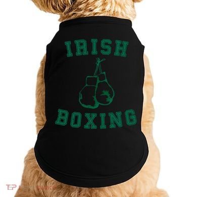 Irish Boxing Cool Gift Distressed Green Graphics Doggie Tank