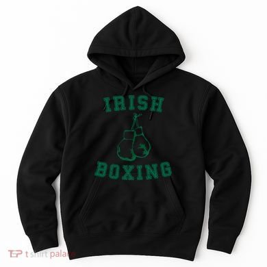 Irish Boxing Cool Gift Distressed Green Graphics Hoodie