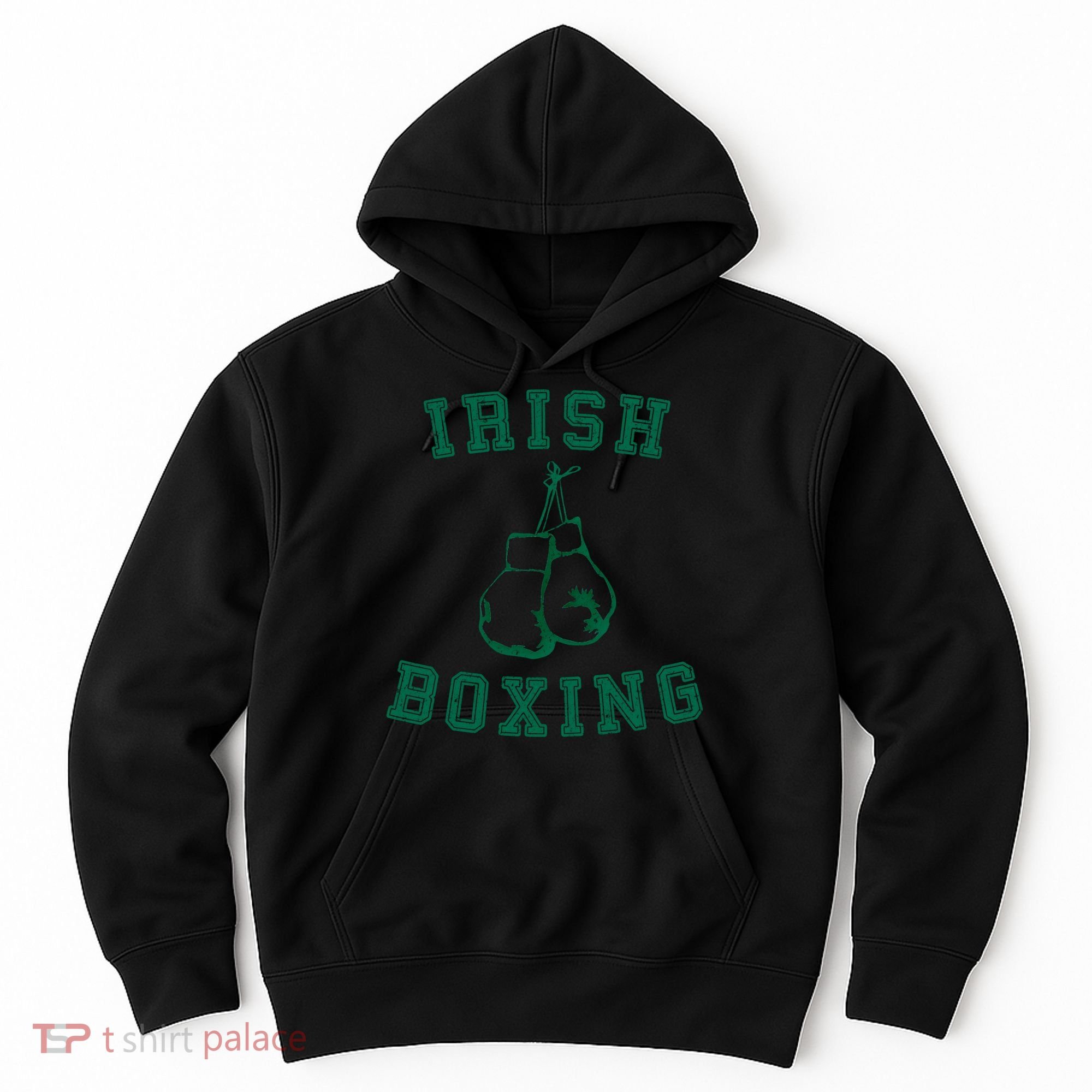 Irish Boxing Cool Gift Distressed Green Graphics Hoodie