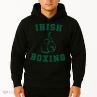 Irish Boxing Cool Gift Distressed Green Graphics Hoodie thumb 2
