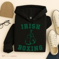 Irish Boxing Cool Gift Distressed Green Graphics Hoodie thumb 4