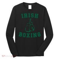 Irish Boxing Cool Gift Distressed Green Graphics Long Sleeve Shirt thumb 0