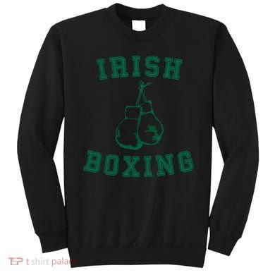 Irish Boxing Cool Gift Distressed Green Graphics Sweatshirt