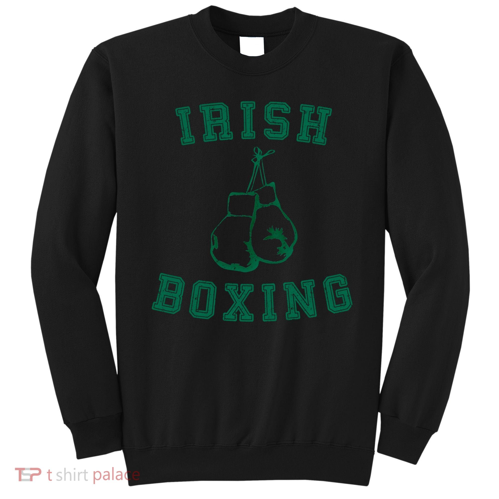 Irish Boxing Cool Gift Distressed Green Graphics Sweatshirt