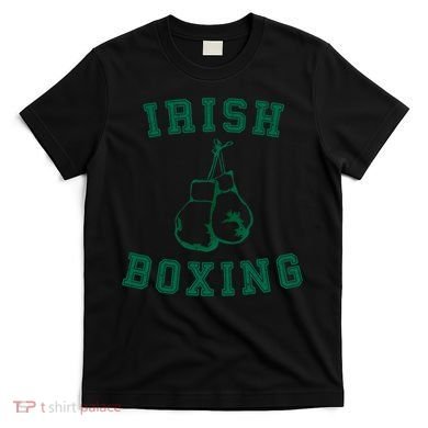 Irish Boxing Cool Gift Distressed Green Graphics T-Shirt