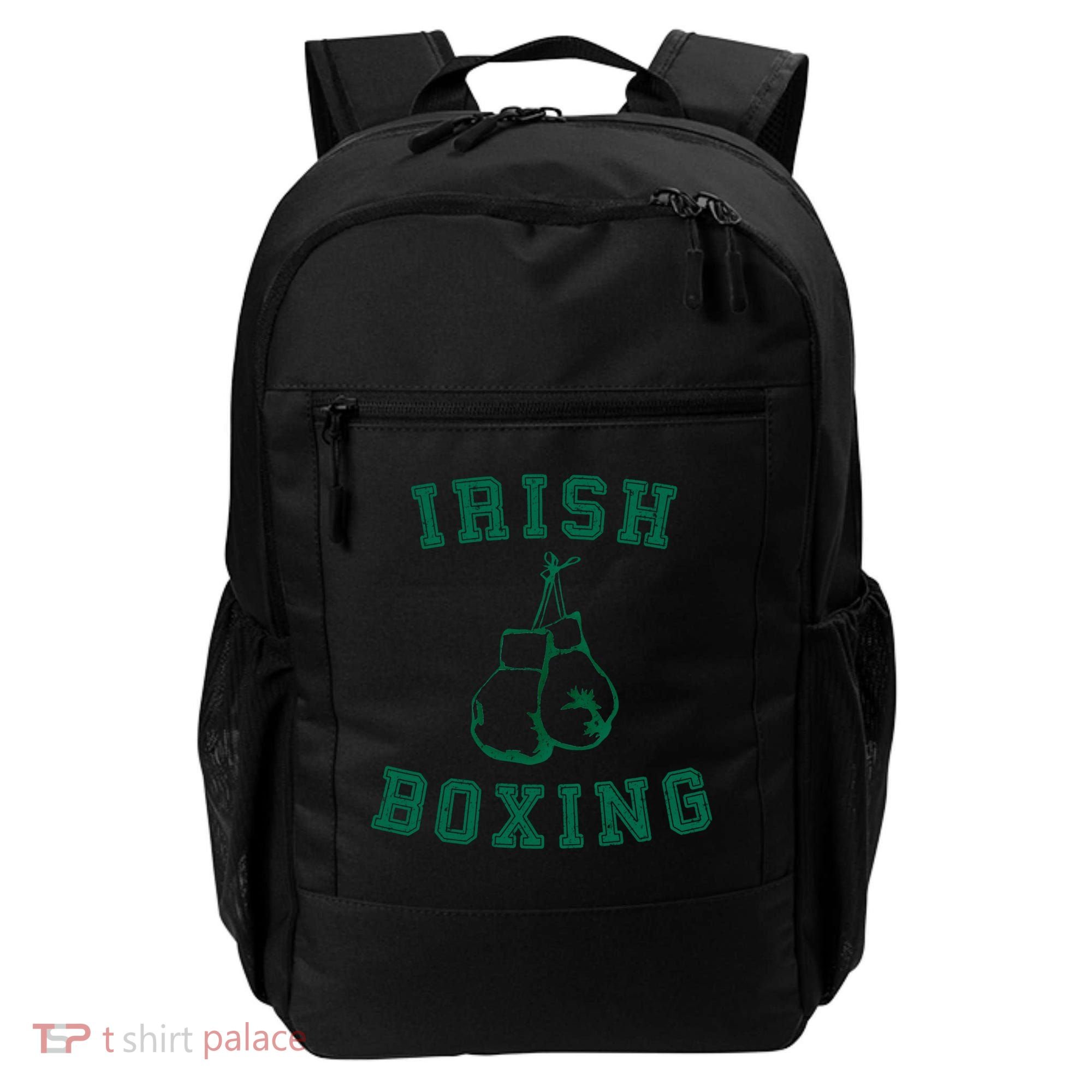 Irish Boxing Cool Gift Distressed Green Graphics Backpack