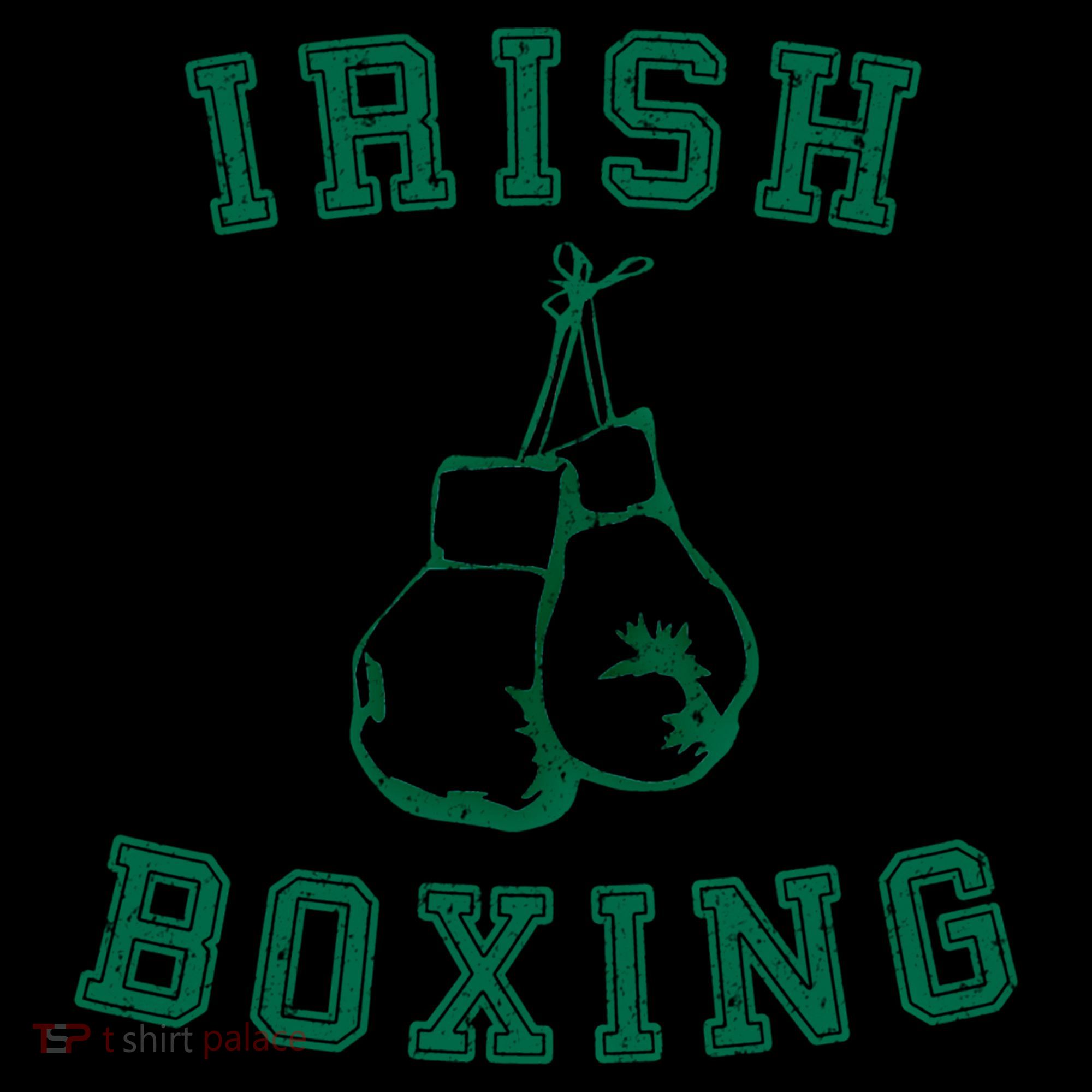 Irish Boxing Cool Gift Distressed Green Graphics Button