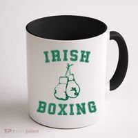 Irish Boxing Cool Gift Distressed Green Graphics Coffee Mug thumb 1
