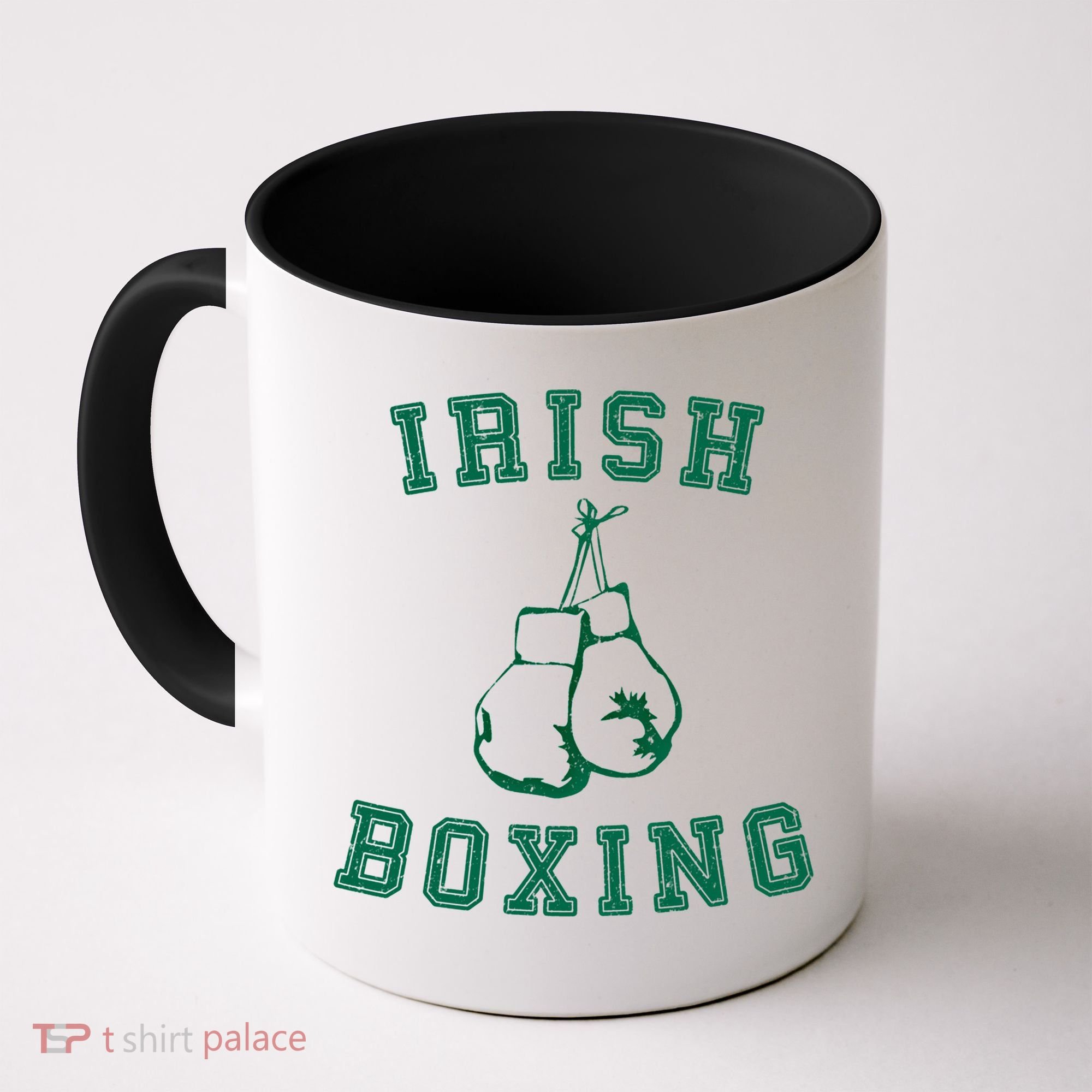 Irish Boxing Cool Gift Distressed Green Graphics Coffee Mug