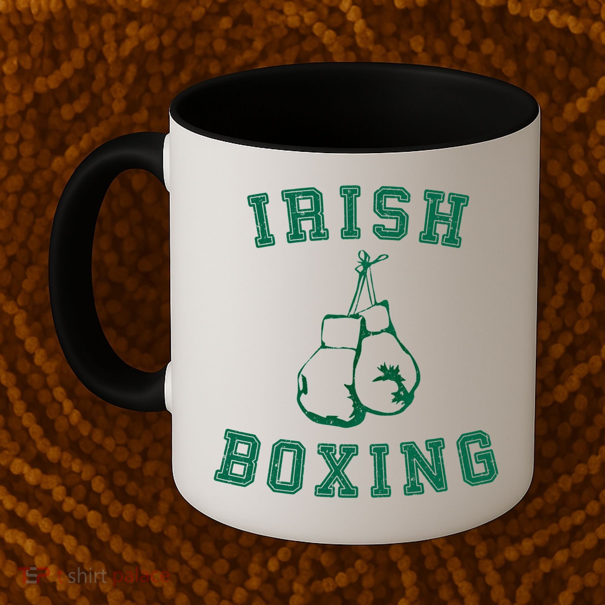 Irish Boxing Cool Gift Distressed Green Graphics Coffee Mug