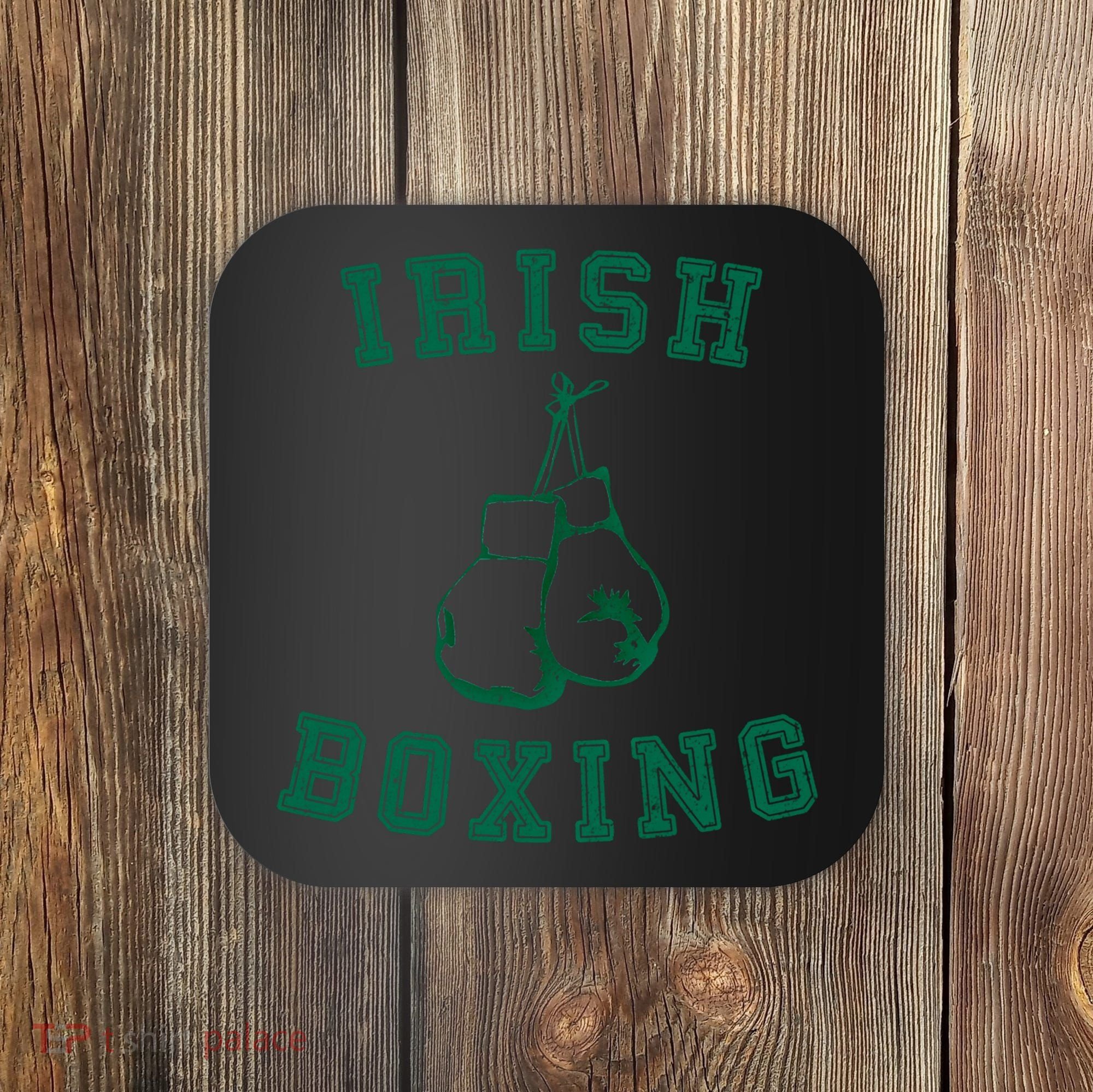 Irish Boxing Cool Gift Distressed Green Graphics Coaster
