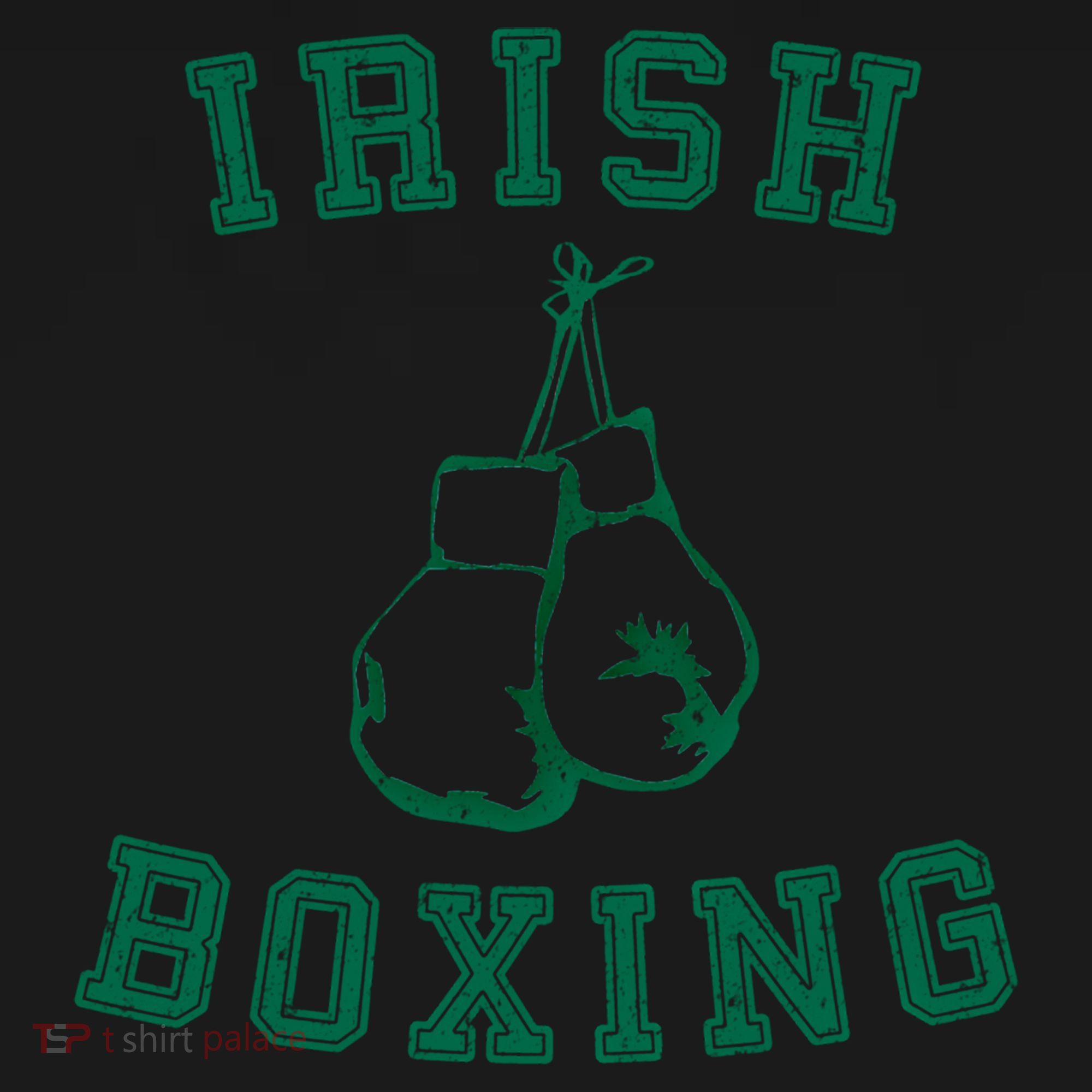 Irish Boxing Cool Gift Distressed Green Graphics Polo