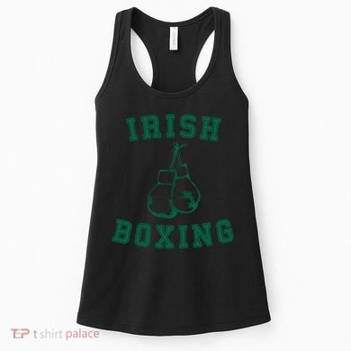 Irish Boxing Cool Gift Distressed Green Graphics Women's Tank Top