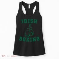 Irish Boxing Cool Gift Distressed Green Graphics Women's Tank Top thumb 0