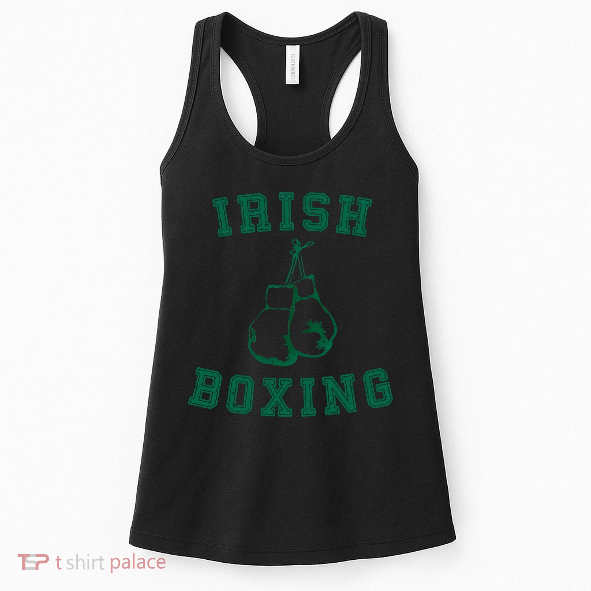 Irish Boxing Cool Gift Distressed Green Graphics Women's Tank Top