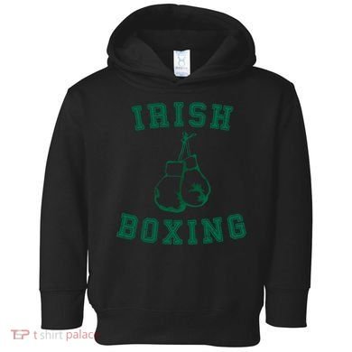 Irish Boxing Cool Gift Distressed Green Graphics Toddler Hoodie