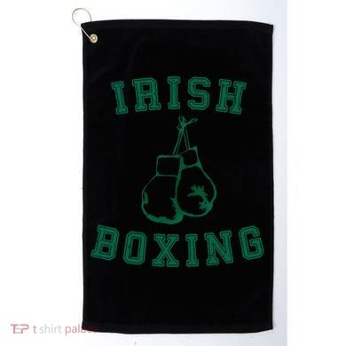 Irish Boxing Cool Gift Distressed Green Graphics Golf Towel