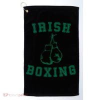 Irish Boxing Cool Gift Distressed Green Graphics Golf Towel thumb 0