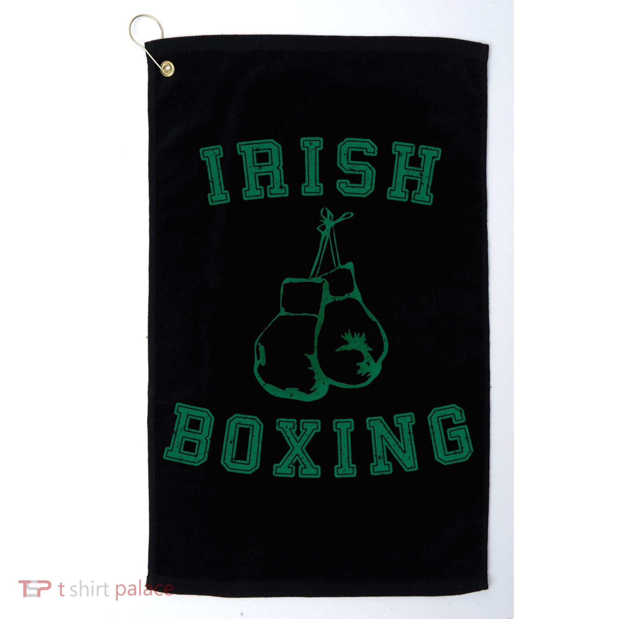 Irish Boxing Cool Gift Distressed Green Graphics Golf Towel