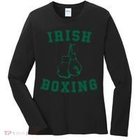 Irish Boxing Cool Gift Distressed Green Graphics Women's Long Sleeve Shirt thumb 0