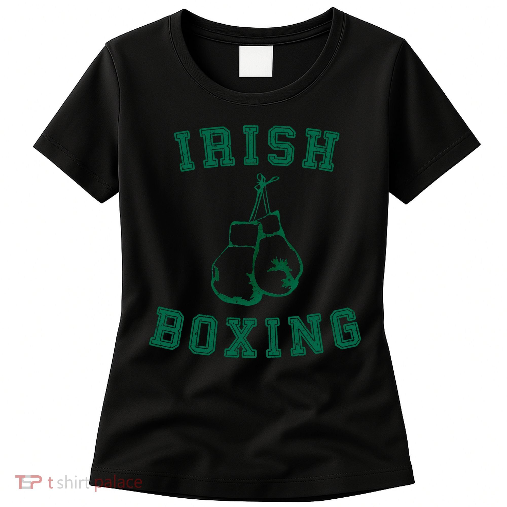 Irish Boxing Cool Gift Distressed Green Graphics Women's T-Shirt