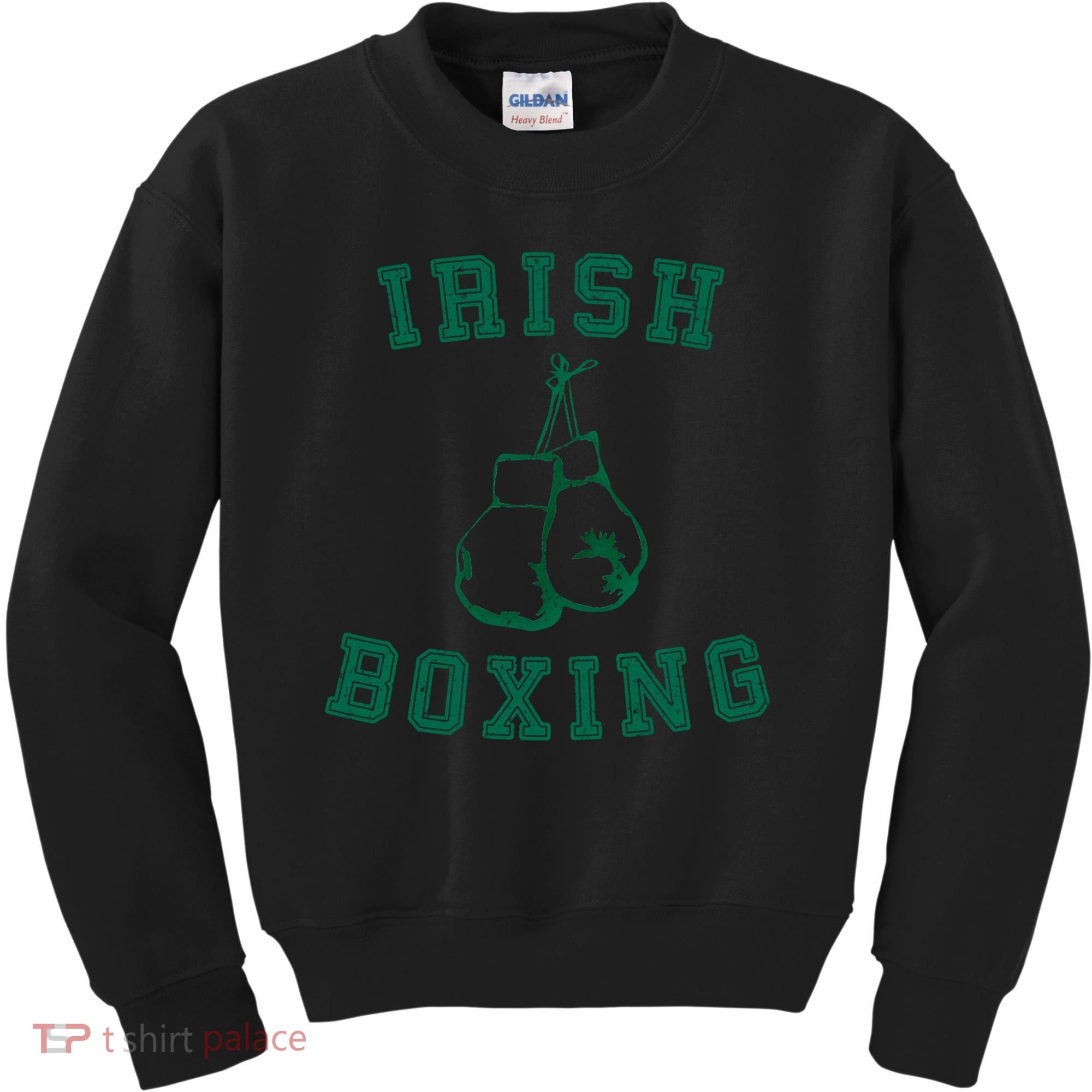 Irish Boxing Cool Gift Distressed Green Graphics Kids Sweatshirt