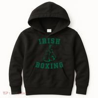 Irish Boxing Cool Gift Distressed Green Graphics Kids Hoodie thumb 0