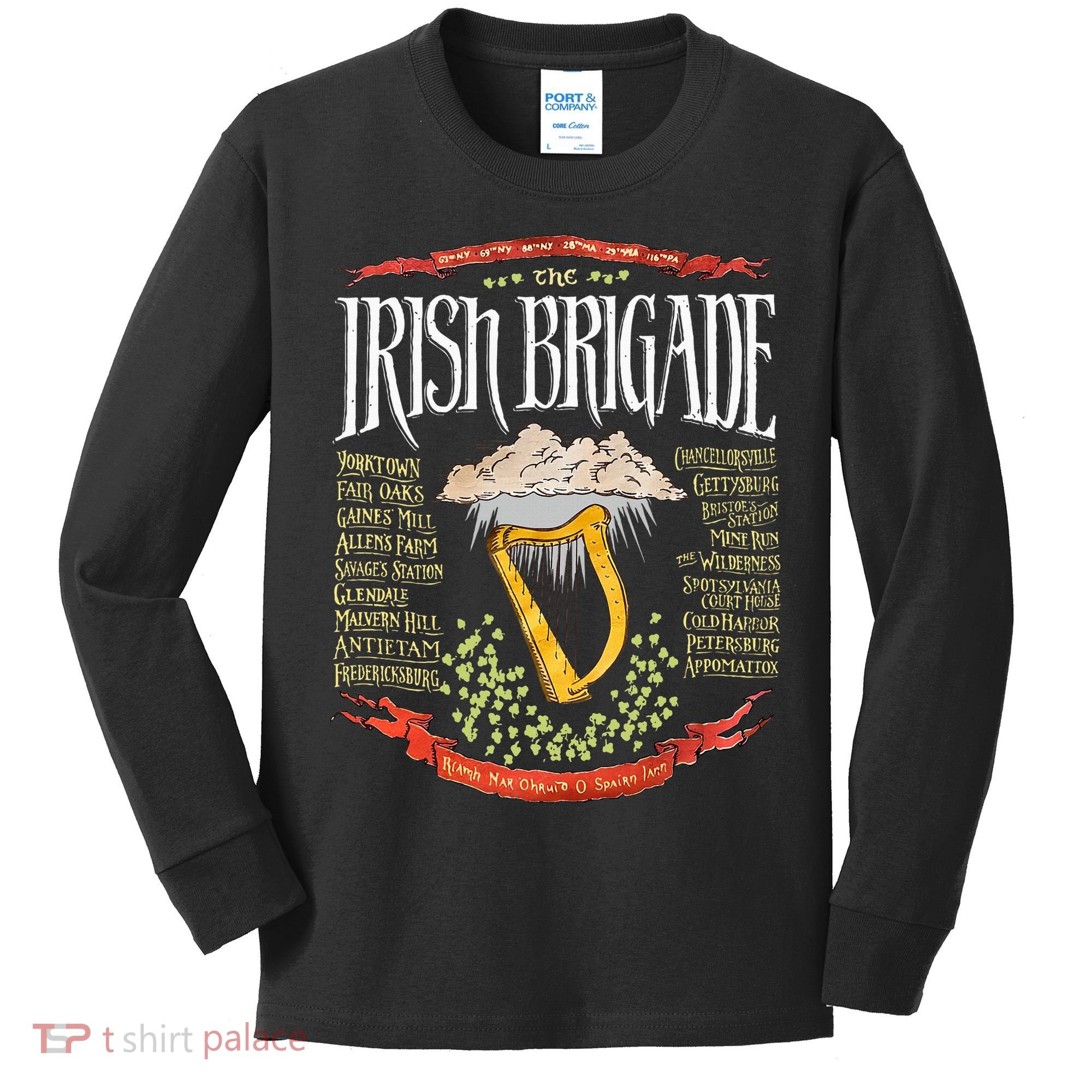 Irish Brigade Civil War Kids Long Sleeve Shirt