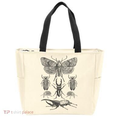 Insect Bug Collection Moth Stag Beetle Cicada Tote Bag