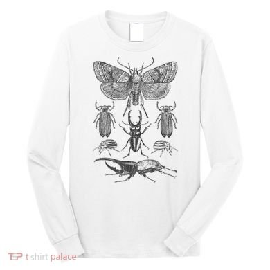 Insect Bug Collection Moth Stag Beetle Cicada Long Sleeve Shirt